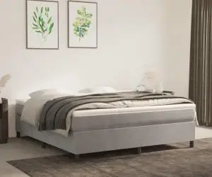 vidaXL Cadru de pat fără saltea, gri deschis, 160x200 cm, catifea