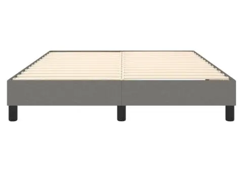 Cadru de pat fără saltea, gri închis, 140x200 cm, textil - 5/5