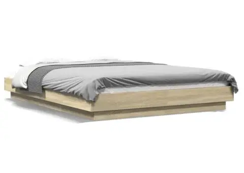 Cadru de pat, stejar sonoma, 120x190 cm, lemn prelucrat - 2/5