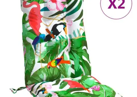 Perne de scaun spătar înalt, 2 buc., multicolor, textil oxford - 2/5