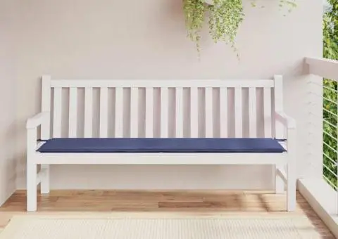 Pernă de bancă de grădină bleumarin, 180x50x4 cm, textil oxford - 1/5