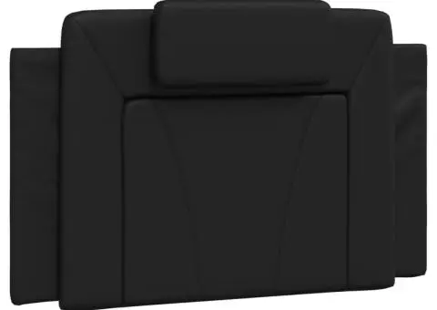 Pernă pentru tăblie pat, negru, 80 cm, piele artificială - 2/5