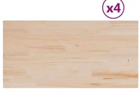 Blaturi masă 4 buc. 100x50x2,5cm dreptunghiulare lemn masiv pin - 2/5