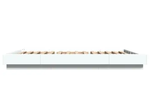 Cadru de pat, alb, 120x200 cm, lemn prelucrat - 5/5
