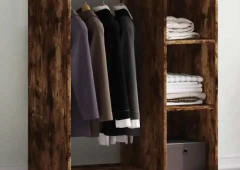 Dulap, stejar fumuriu, 77x48x102 cm, lemn prelucrat - 1/5