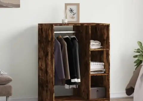 Dulap, stejar fumuriu, 77x48x102 cm, lemn prelucrat - 3/5