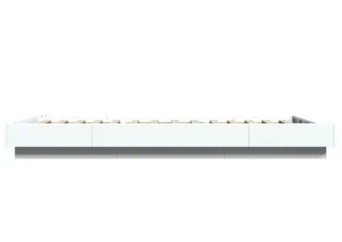 Cadru de pat, alb, 90x190 cm, lemn prelucrat - 5/5