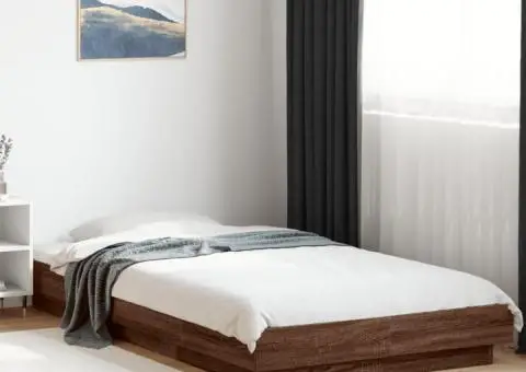 Cadru de pat, stejar maro, 90x190 cm, lemn prelucrat - 1/5