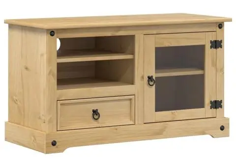 Dulap TV „Corona”, 100x45x58 cm, lemn masiv de pin - 2/5