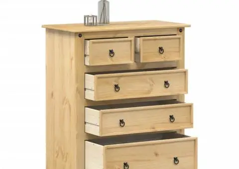 Dulap cu sertare „Corona”, 92x48x114 cm, lemn masiv de pin - 1/5