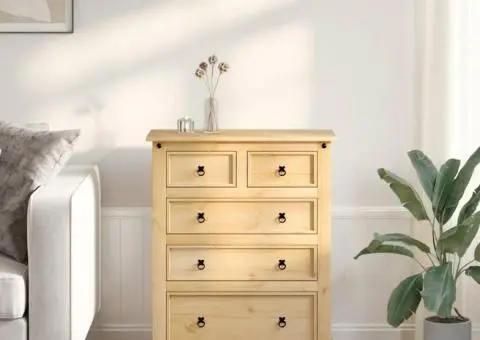 Dulap cu sertare „Corona”, 92x48x114 cm, lemn masiv de pin - 3/5