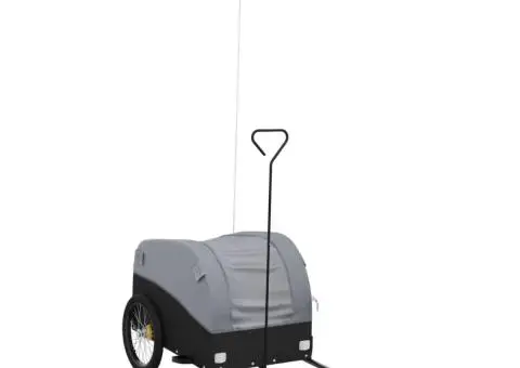 Remorcă pentru biciclete, negru și gri, 30 kg, fier - 2/5