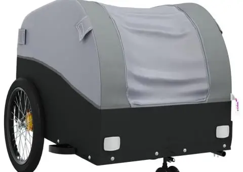 Remorcă pentru biciclete, negru și gri, 30 kg, fier - 4/5