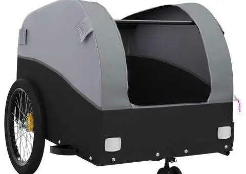 Remorcă pentru biciclete, negru și gri, 30 kg, fier - 5/5