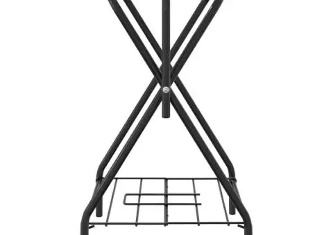 Suport pentru șa, pliabil, de sine stătător, negru, fier - 5/5