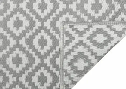 Covor de exterior, ARAKIL gri, 140x200 cm, PP - 4/5