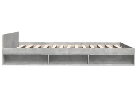 Cadru de pat cu sertare, gri beton, 120x190 cm, lemn prelucrat - 5/5