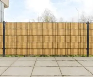vidaXL Paravan pentru balcon 10 buc. maro deschis 255x19 cm poliratan