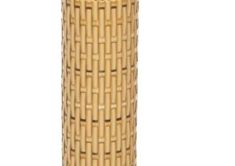 Paravan pentru balcon 10 buc. maro deschis 255x19 cm poliratan - 3/5