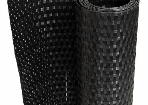 Paravan pentru balcon, negru, 400x90 cm, poliratan - 2/5