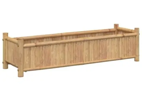 Jardinieră, 100x30x25 cm, bambus - 2/5