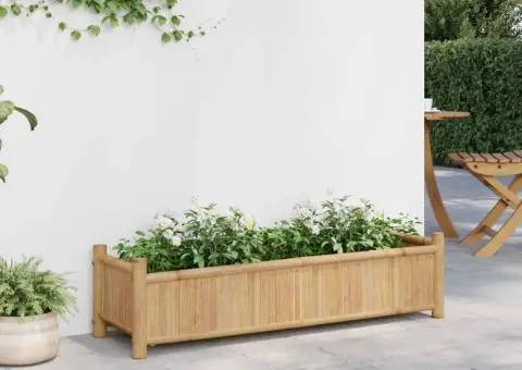 Jardinieră, 100x30x25 cm, bambus - 3/5