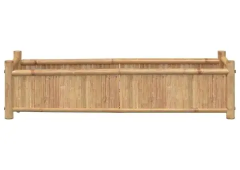 Jardinieră, 100x30x25 cm, bambus - 4/5