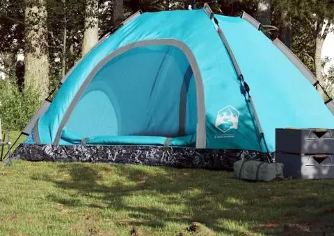 Cort de camping pentru 5 persoane, eliberare rapidă, albastru - 1/5