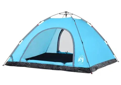 Cort de camping pentru 5 persoane, eliberare rapidă, albastru - 5/5