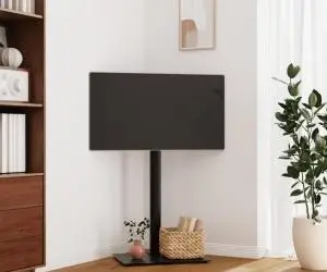 vidaXL Suport TV pe colț cu 1 nivel pentru 32-65 inch, negru