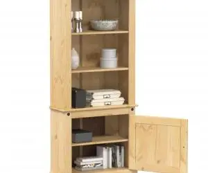 vidaXL Dulap înalt „Corona”, 74x38x170 cm, lemn masiv de pin
