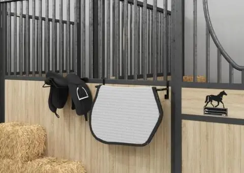 Suport pentru șa/pătură, negru, fier - 3/5