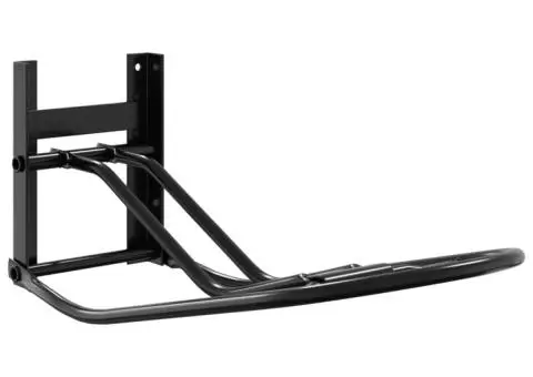 Suport pentru șa pliabil, montat pe perete, negru, fier - 2/5