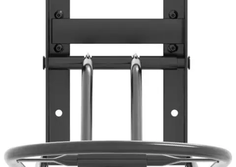 Suport pentru șa pliabil, montat pe perete, negru, fier - 4/5