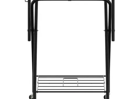 Suport pentru șa, pliabil, de sine stătător, negru, fier - 4/5