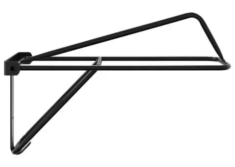 Suport pentru șa pliabil, montat pe perete, negru, fier - 5/5