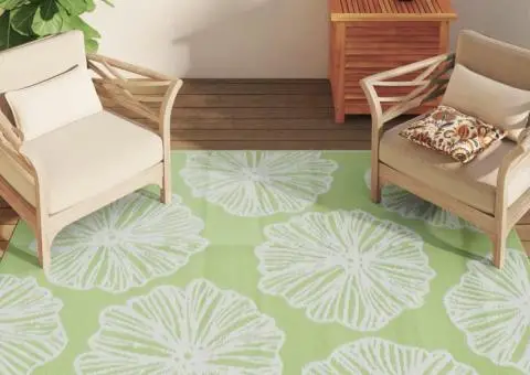 Covor de exterior, ARAKIL verde, 140x200 cm, PP - 3/5