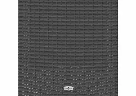 Masă grădină cu blat din sticlă, negru, 110x68x70 cm, poliratan - 5/5