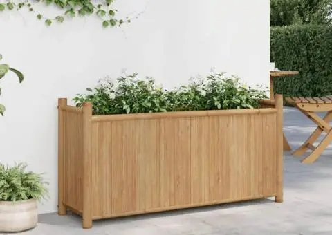 Jardinieră, 100x30x50 cm, bambus - 3/5