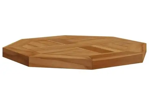 Blat de masă, 40x40x2,5 cm, octogonal, lemn masiv de tec - 4/5