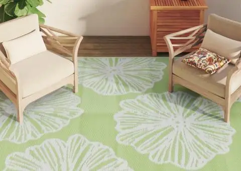 Covor de exterior, ARAKIL Verde, 190x290 cm, PP - 3/5