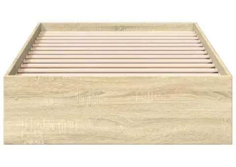Cadru de pat cu sertare stejar sonoma 90x200 cm lemn prelucrat - 4/5