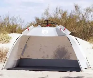 vidaXL Cort camping 2 persoane gri impermeabil setare rapidă