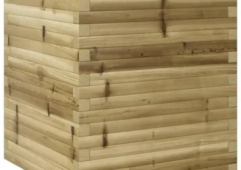 Jardinieră de grădină, 60x60x68,5 cm, lemn de pin impregnat - 2/5