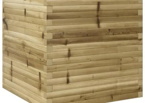 Jardinieră de grădină, 70x70x68,5 cm, lemn de pin impregnat - 2/5