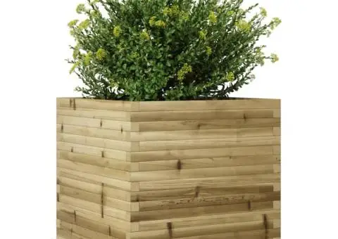 Jardinieră de grădină, 70x70x68,5 cm, lemn de pin impregnat - 4/5