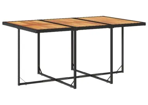 Set mobilier de grădină cu perne, 7 piese, negru, poliratan - 4/5
