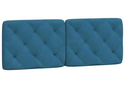 Pat cu saltea, albastru, 140x200 cm, catifea - 5/5