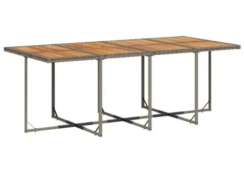 Set mobilier de grădină cu perne, 13 piese, gri, poliratan - 4/5