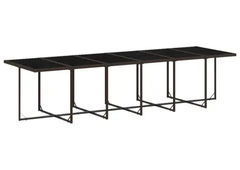 Set mobilier de grădină cu perne, 17 piese, maro, poliratan - 3/5